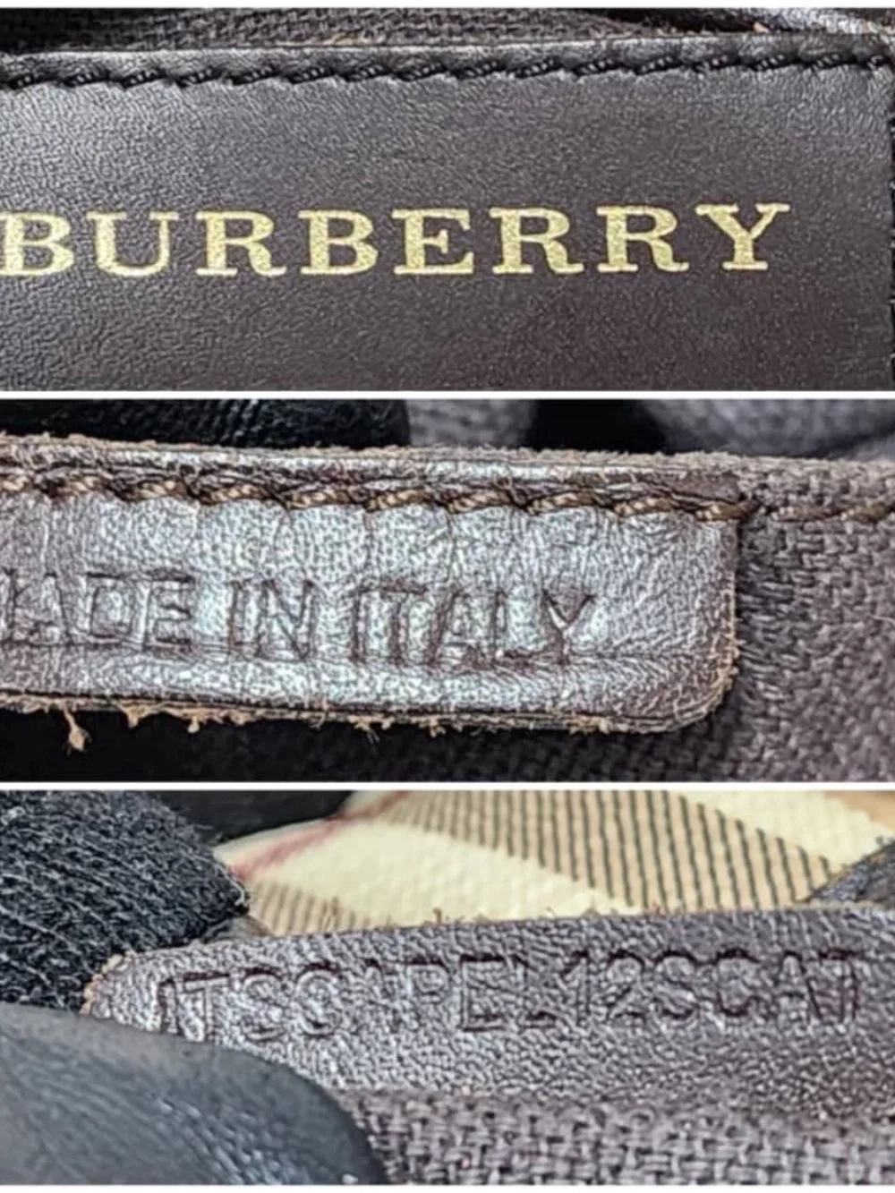 Authentic BURBERRY Haymarket Check Small Brooklyn Hobo Brown/Beige